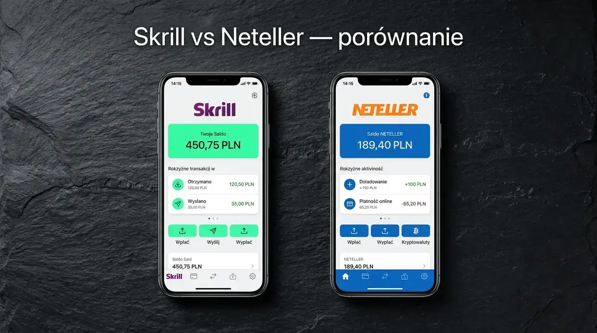Skrill vs Neteller przy zakładach bukmacherskich — porównanie e-portfeli dla graczy w Polsce 2026